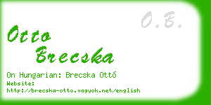 otto brecska business card
